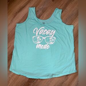 Vacay Mode plus size tank new without tags
